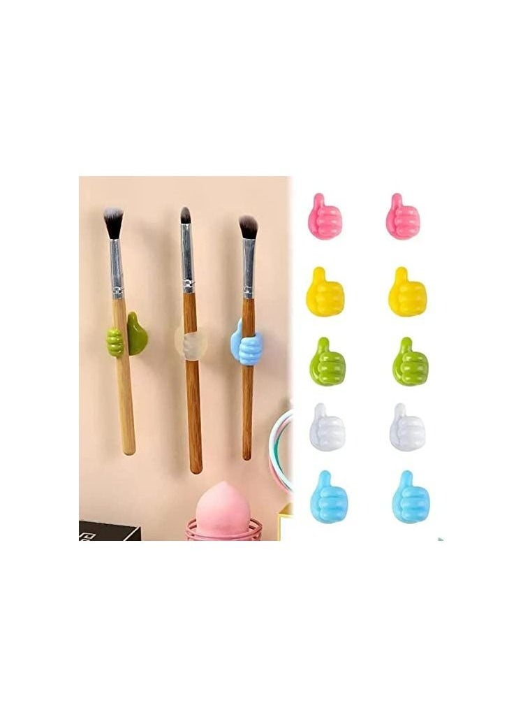 Generic - Multi Use Wall Hooks Self Adhesive Set 10 Pieces Random Color - Image 1