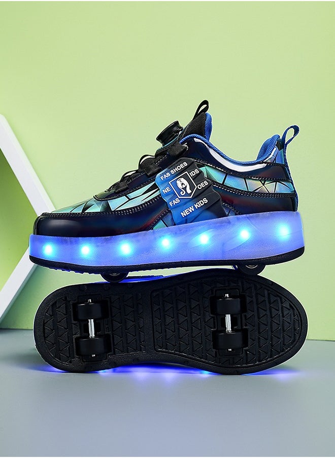 Joshberg - Rechargeable Skating Shoes for Kids,Skating Shoes,Roller Skates with  Wheels and Light - Image 1