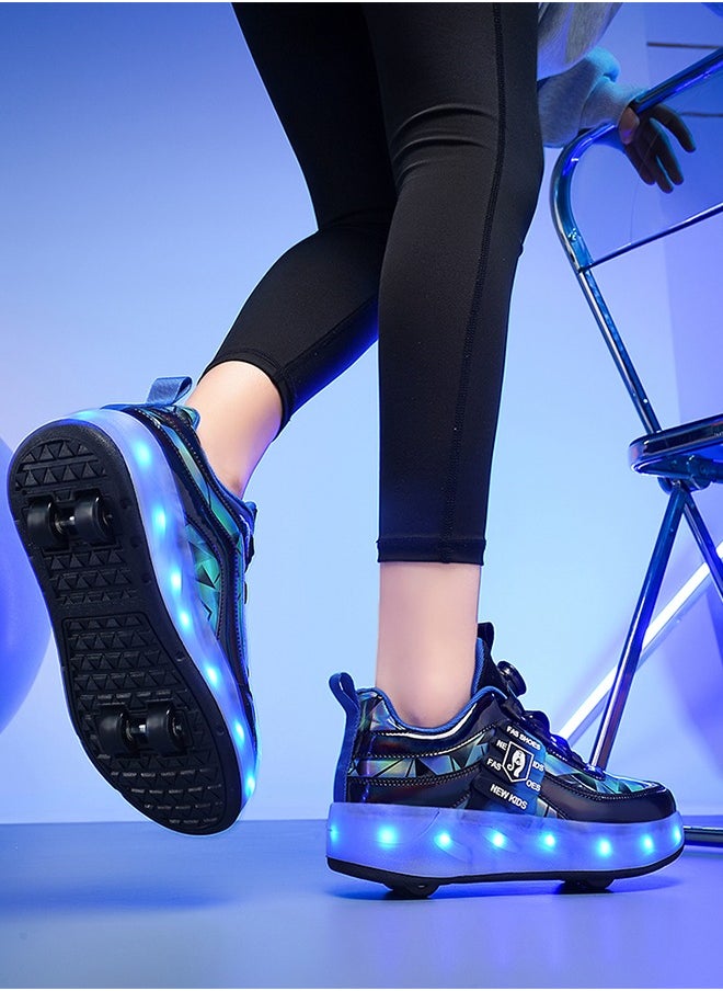 Joshberg - Rechargeable Skating Shoes for Kids,Skating Shoes,Roller Skates with  Wheels and Light - Image 1