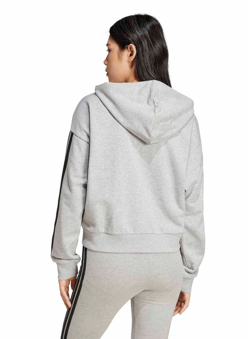 Adidas Essentials 3-Stripes French Terry Full Zip Hoodie - Image 2