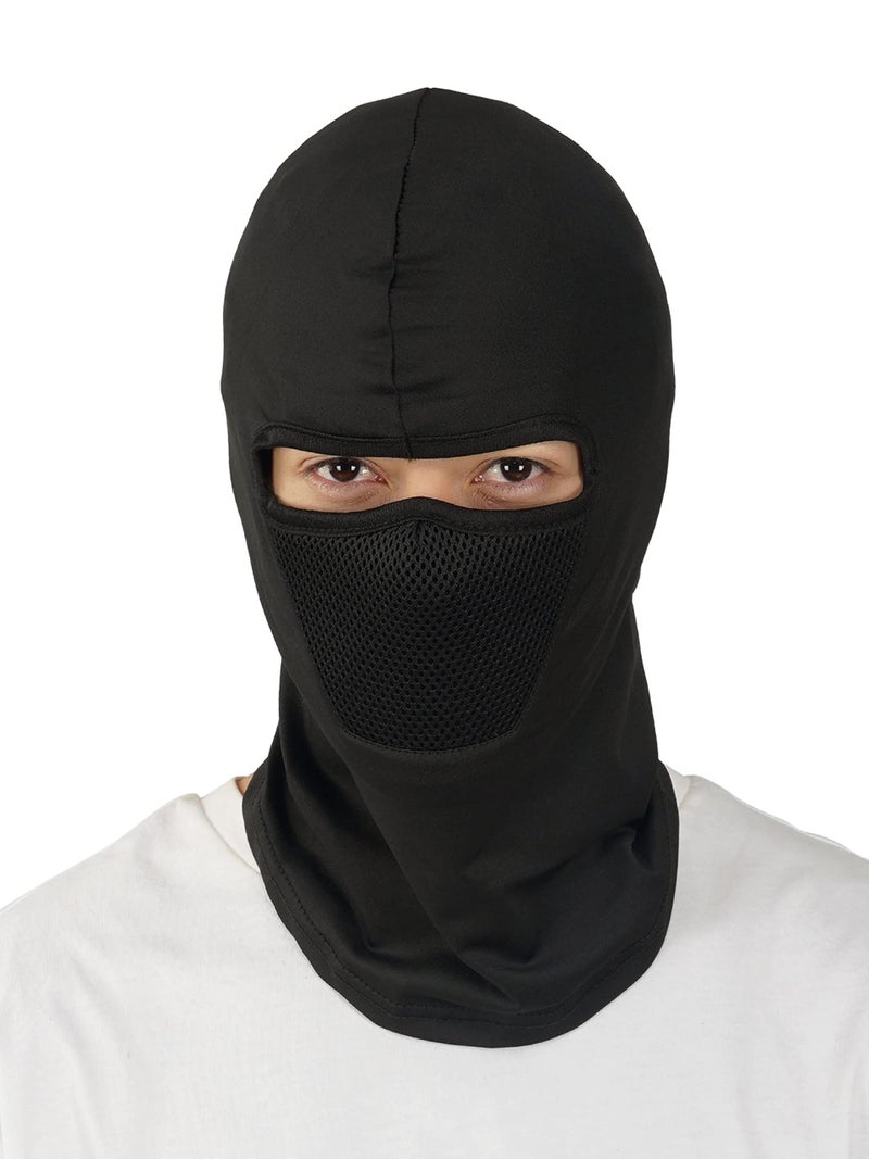 iSWEVEN Face Mask for Bikers in Riding Full Face Mask Balaclava for Men | Mask for Bike Cycling Accessories | Stylish Mask for Men and Women | Rider Full Face Helmet Mask with Mesh (BM2006A, Black) - Image 1
