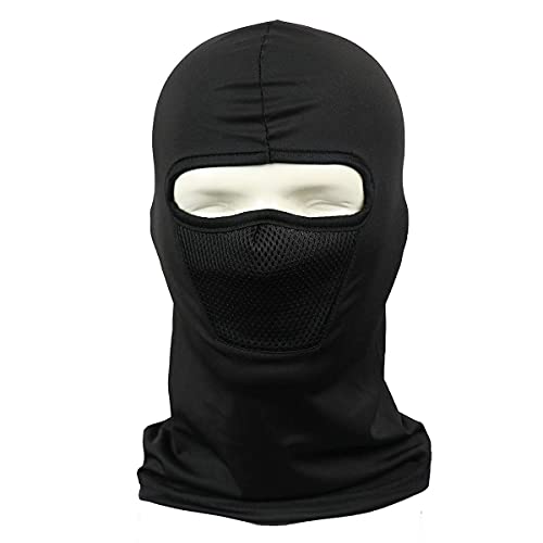 iSWEVEN Face Mask for Bikers in Riding Full Face Mask Balaclava for Men | Mask for Bike Cycling Accessories | Stylish Mask for Men and Women | Rider Full Face Helmet Mask with Mesh (BM2006A, Black) - Image 4
