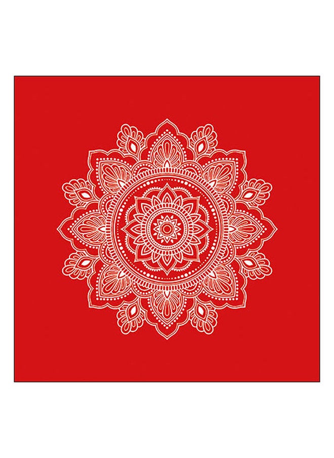 Ambiente - Ambiente Large Mandala White/Red Napkins - Image 1