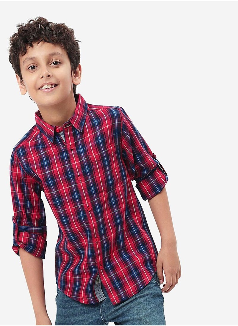 Bonkids Regular Long Sleeve Printed Multicolour Cotton Shirt For Boys 100 % Cotton  - Image 1