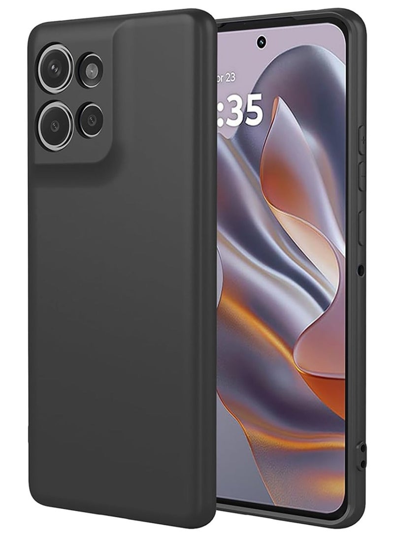 Case for Motorola Moto G75 Soft Silicone TPU Case Cover Matte Black Protective Rubber Slim Fit Drop Protection Designed for Moto G75 - Image 1