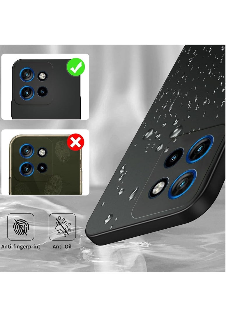 Case for Motorola Moto G75 Soft Silicone TPU Case Cover Matte Black Protective Rubber Slim Fit Drop Protection Designed for Moto G75 - Image 4