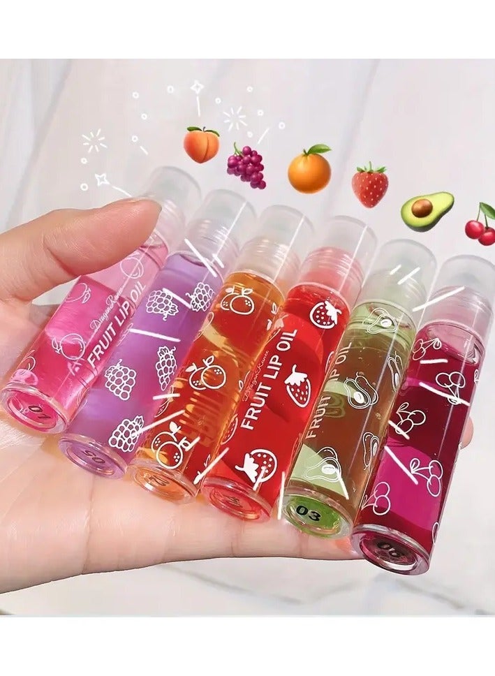 راني دراجون 4 قطع من زيت الشفاه المرطب الشفاف من كريستال جيلي، ملمع شفاه، مكياج، زيت توهج الشفاه، معزز ملون للشفاه، مكياج كوري، مستحضرات تجميل للعناية بالشفاه، هدايا عيد الحب - Image 5