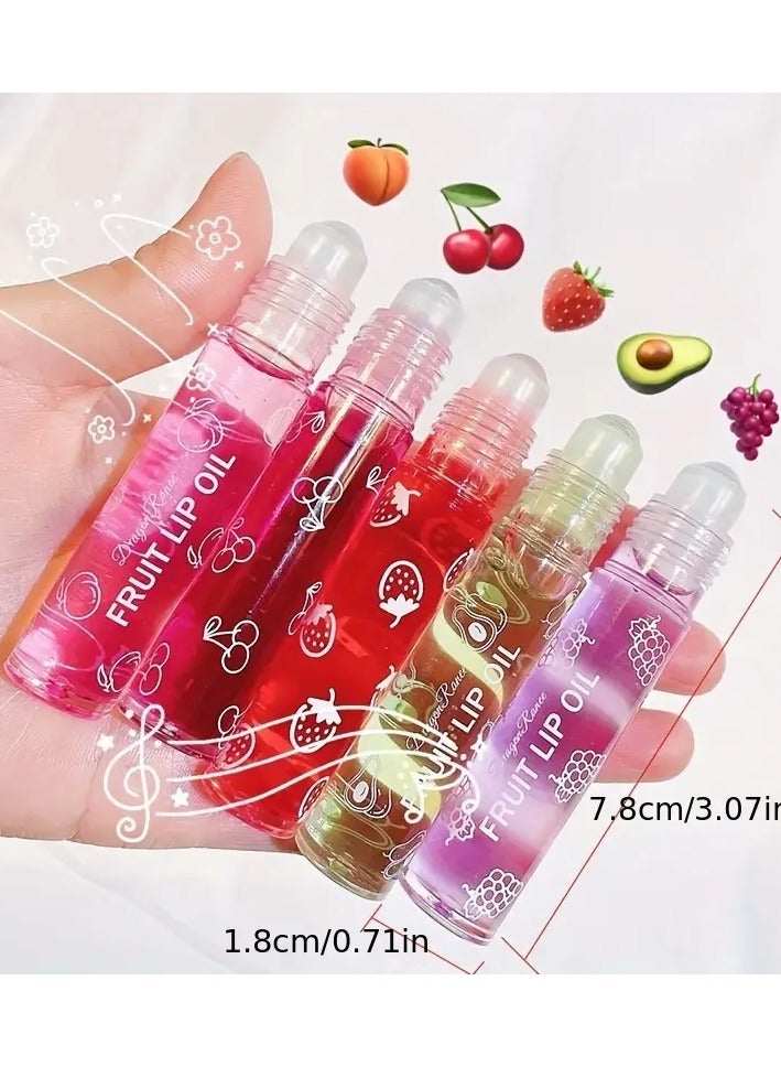 راني دراجون 4 قطع من زيت الشفاه المرطب الشفاف من كريستال جيلي، ملمع شفاه، مكياج، زيت توهج الشفاه، معزز ملون للشفاه، مكياج كوري، مستحضرات تجميل للعناية بالشفاه، هدايا عيد الحب - Image 3