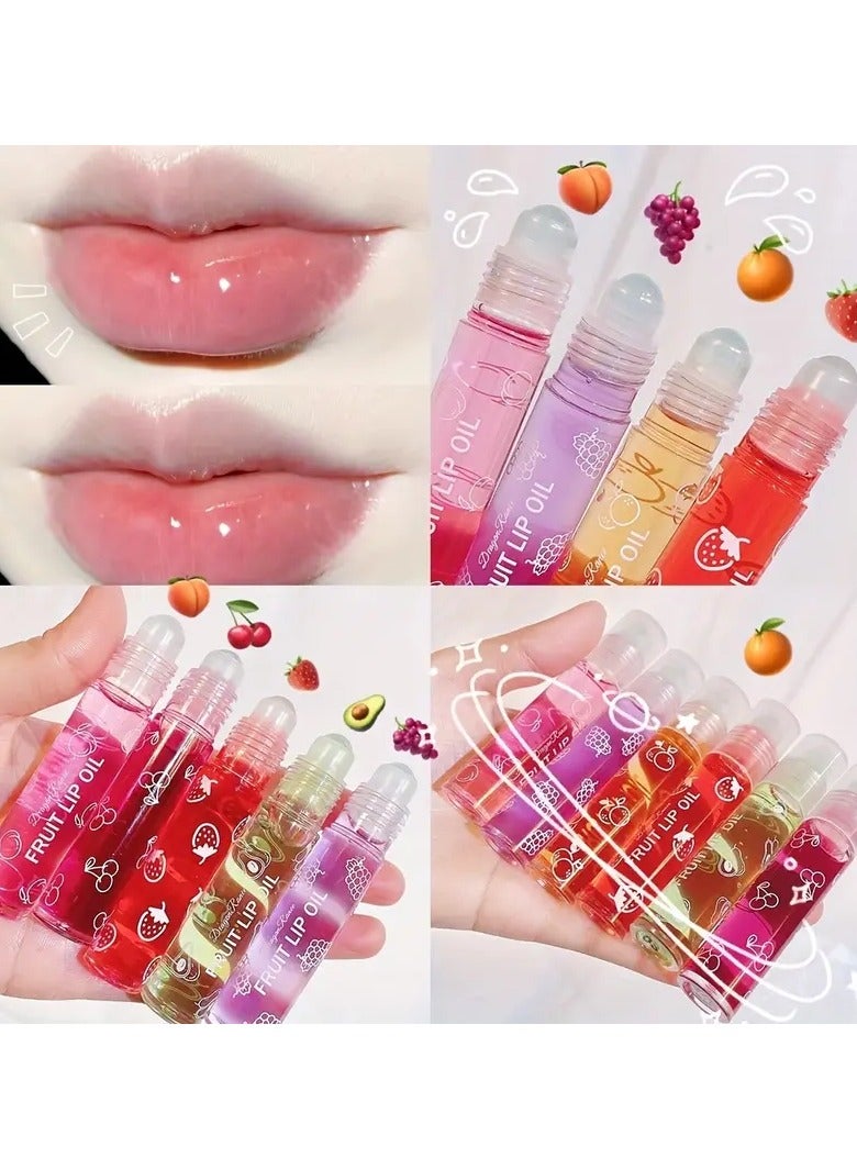 راني دراجون 4 قطع من زيت الشفاه المرطب الشفاف من كريستال جيلي، ملمع شفاه، مكياج، زيت توهج الشفاه، معزز ملون للشفاه، مكياج كوري، مستحضرات تجميل للعناية بالشفاه، هدايا عيد الحب - Image 4