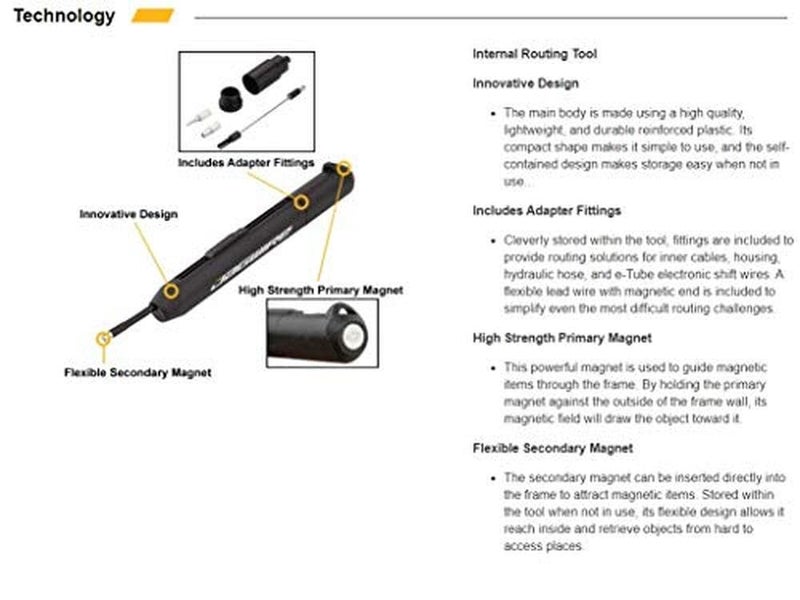 Jagwire Workshop Internal Routing Tool Bike Tool Black 2017 Bike Tools kit, Noir, One Size (WST050) - Image 5