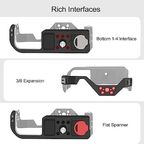FUGASUN EOS R7 Camera Cage, EOS R7 Cage for Canon EOS R7 Camera Case Camera Rig Cold Shoe - Image 4
