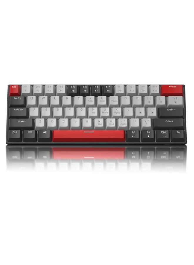 Camiysn 60 Percent Mechanical Gaming Keyboard, Black&Gray Mixed Color Keycaps Keyboard with Blue Switches, Detachable Type-C Cable Mini Powder Light for Windows/Mac/PC/Laptop - Image 1