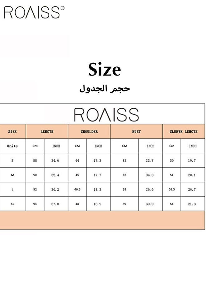 2-Piece Satin Printed Nightgown Knee Length Suspender Nightgown Classic Long Sleeved Cardigan Nightgown Sleepwear Set