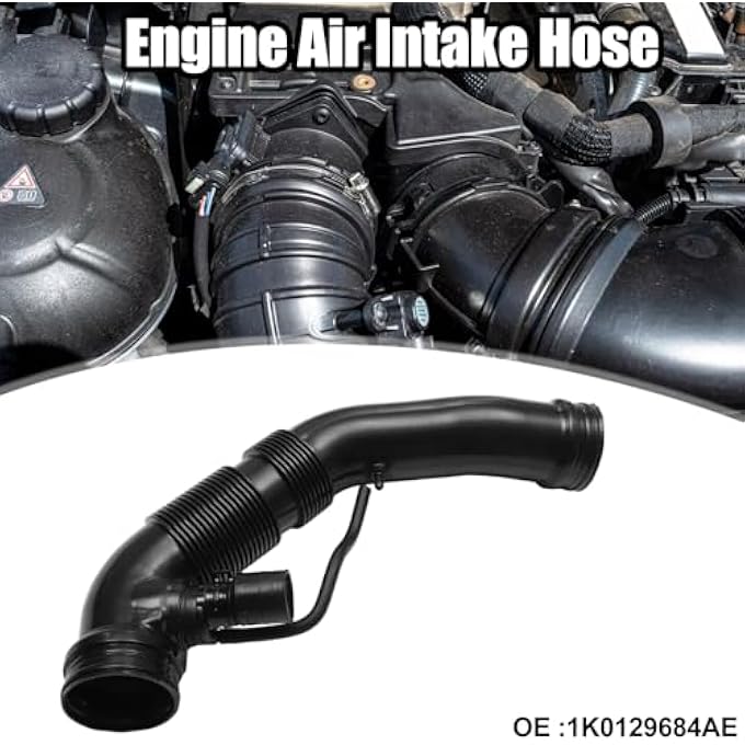 CHEFRU Air Intake Tube Hose Compatible With A3 8P1 1.6 2003 2004 2005 2006 2007 2008 2009 2010 2011 2012 Engine Air Intake Hose Air Filter Pipe Tube 1K0129684AE - Image 4
