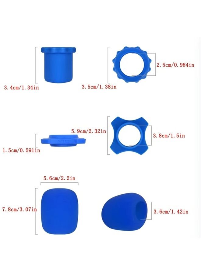 Grey Microphone Cover Anti Slip Shockproof Spray Guard Vibration Dampening KTV Accessory - Image 2