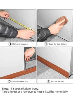 TEGRILO Door Draft stopper, Bottom Seal for Exterior & Interior Doors Blocker for Insects Dust Noise and weather Stripping 2”W x 39”L-BROWN.  - Image 4