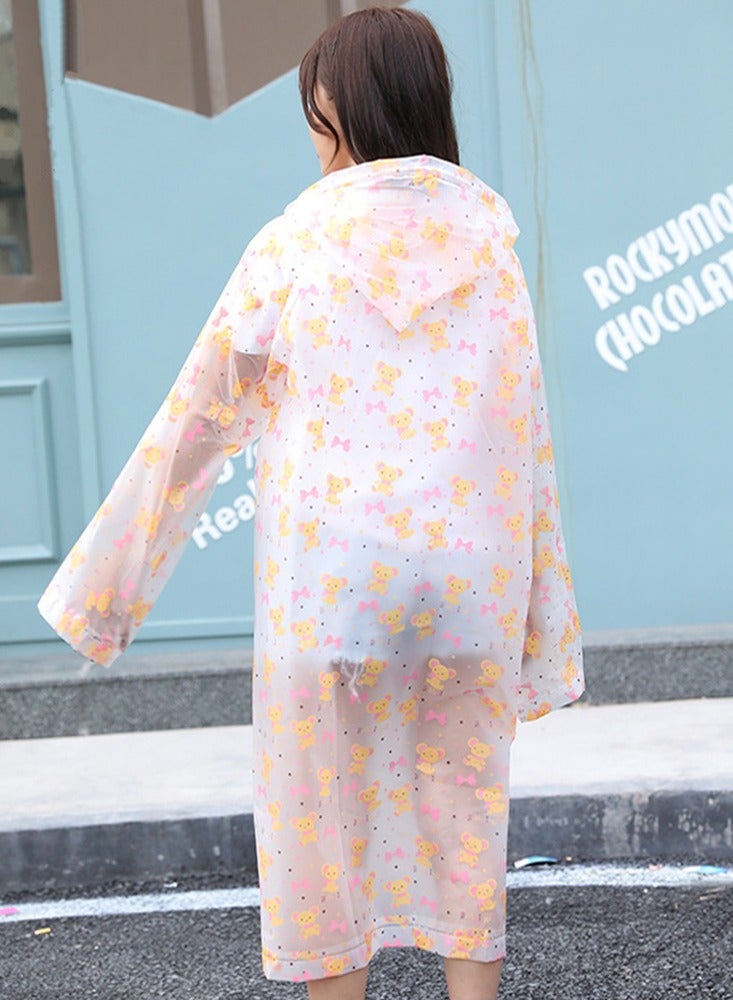 SYOSI Rain Ponchos Raincoat EVA Waterproof Portable Rain Jacket Coats Camping Hiking Outerwear Reusable With Hoods and Open Sleeves for Adults Men Women - Image 2