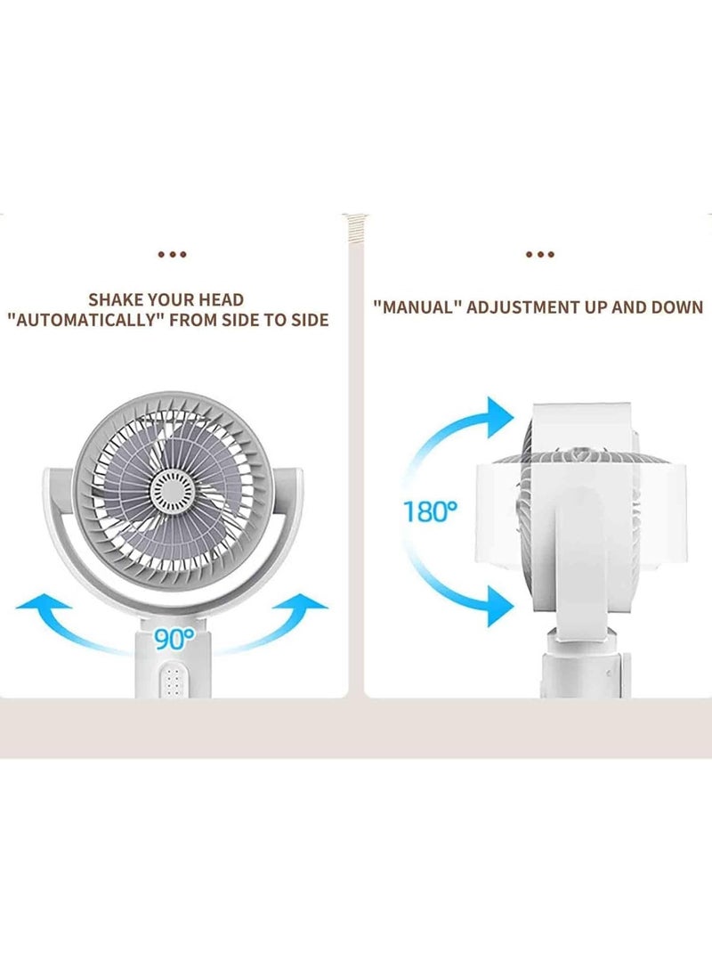 Macon Standing Smart Fans, 360 Circulation Quiet Powerful Floor Fan, Adjustable Height, Remote Control,For Bedroom Home Office White - Image 4