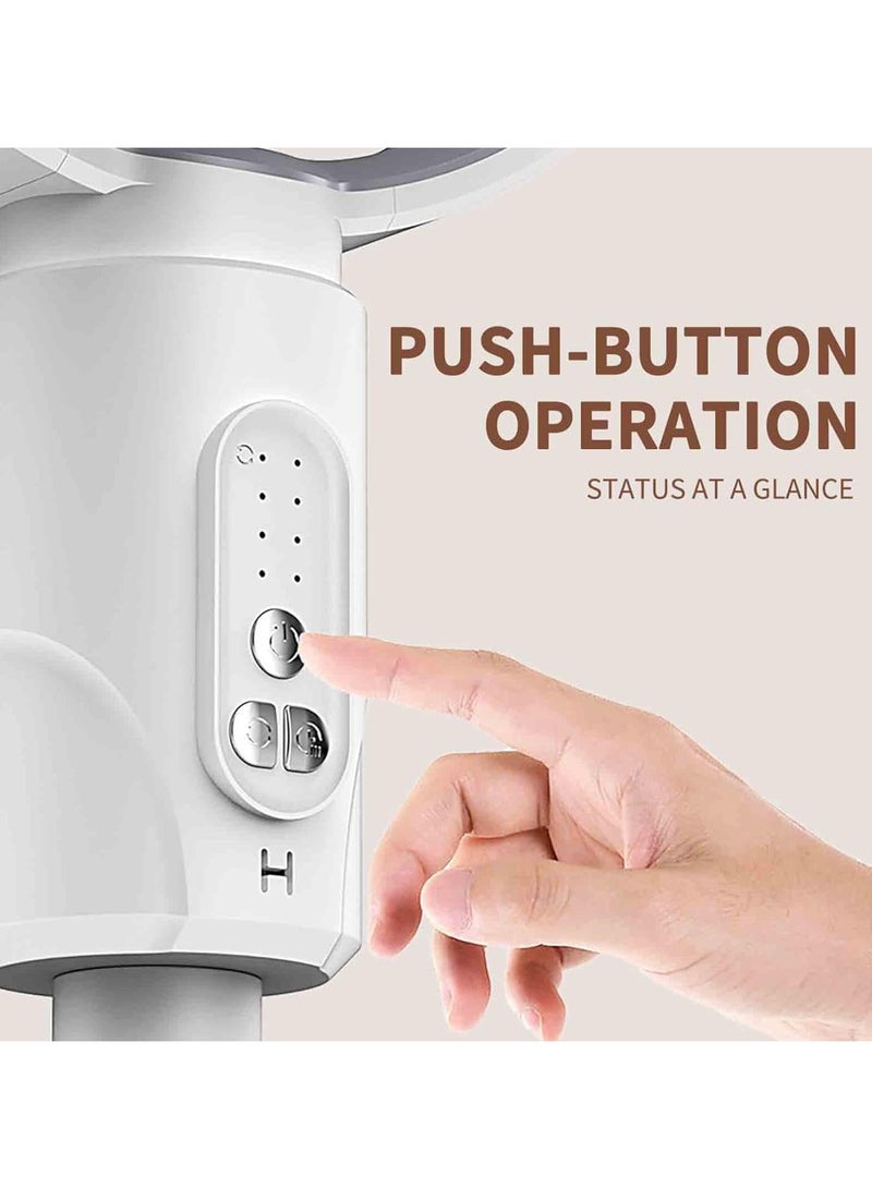 Macon Standing Smart Fans, 360 Circulation Quiet Powerful Floor Fan, Adjustable Height, Remote Control,For Bedroom Home Office White - Image 5