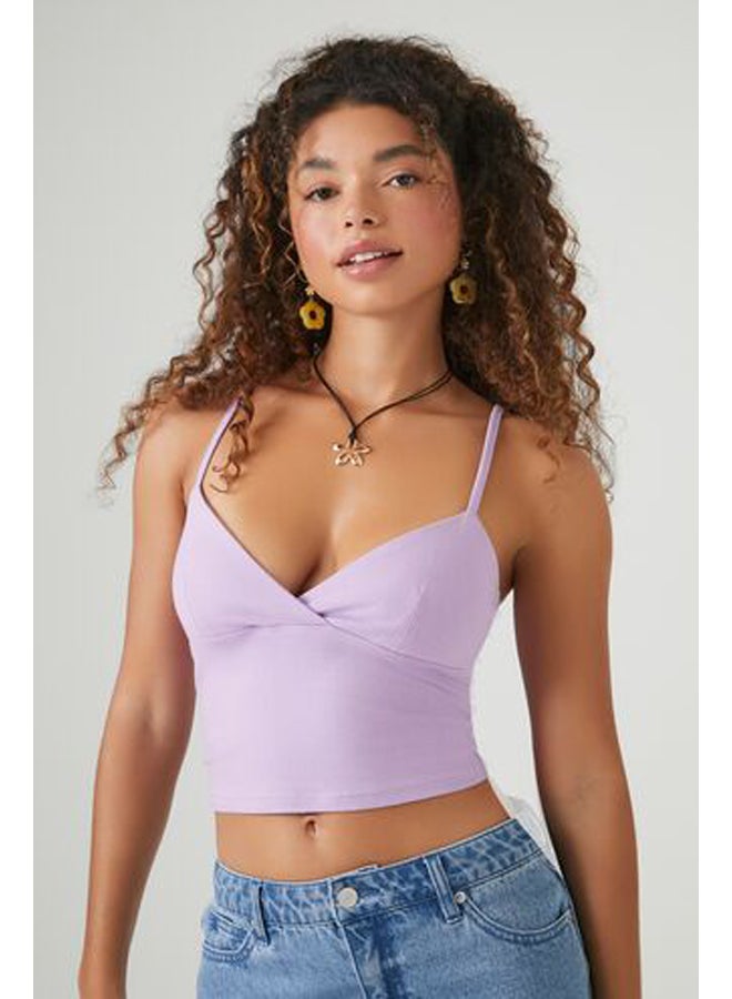 FOREVER 21 كامي مقصوص من قماش سوربليس - Image 1