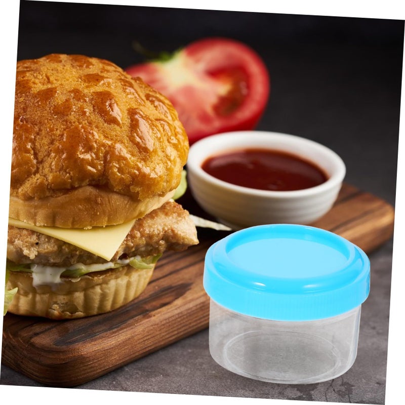 6 Pcs Mini Sauce Cups With Airtight Lids For Travel Condiment Holder - Image 3