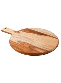 Since 1911,Made in Brazil- Kitchen 40x30cm Teak Wood Pizza Board with Handle with Mineral Oil Finish