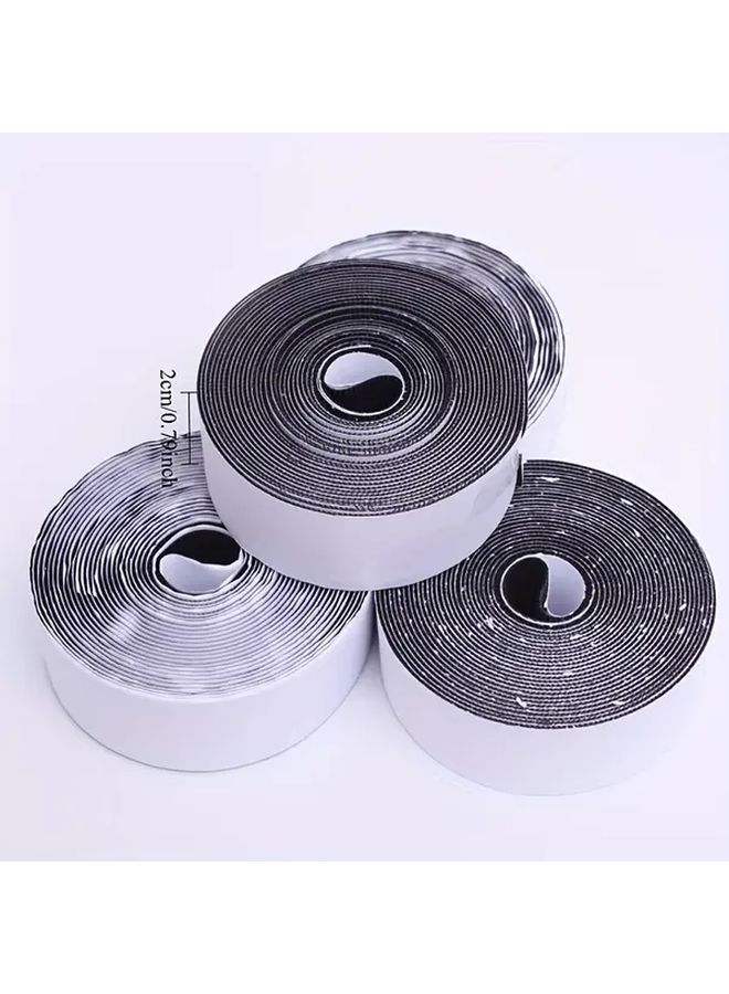 Self Adhesive Hook and Loop Tape White No Sewing Required Durable Fabric Adhesive For Home Office Crafts 20mm X 19685 Inch Total Length Long Lasting Fastening Strips Ideal For Hanging Pictures Cable Management Clothing Repair Textured Surfaces 2 Sizes Available - Image 2