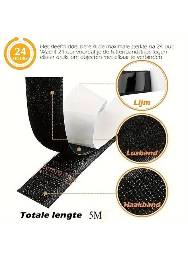 Self Adhesive Hook and Loop Tape White No Sewing Required Durable Fabric Adhesive For Home Office Crafts 20mm X 19685 Inch Total Length Long Lasting Fastening Strips Ideal For Hanging Pictures Cable Management Clothing Repair Textured Surfaces 2 Sizes Available - Image 4