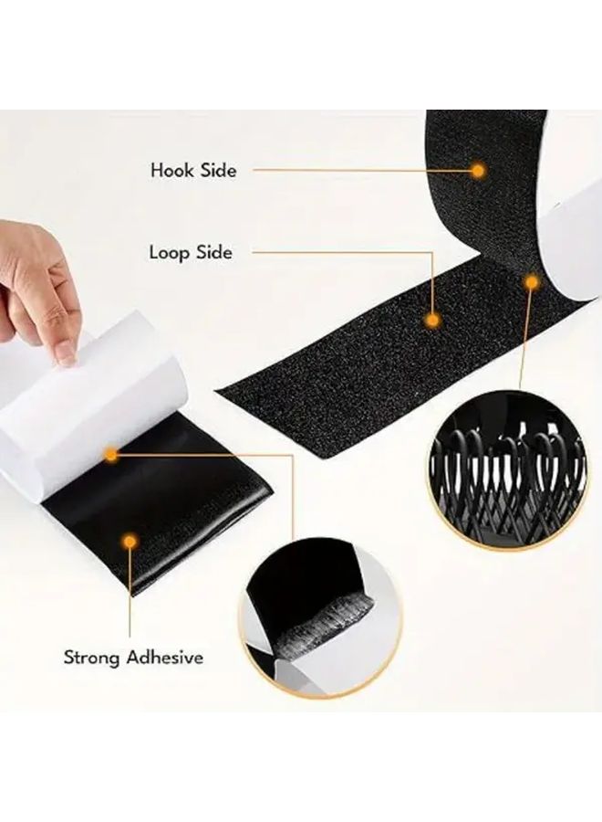 Self Adhesive Hook and Loop Tape White No Sewing Required Durable Fabric Adhesive For Home Office Crafts 20mm X 19685 Inch Total Length Long Lasting Fastening Strips Ideal For Hanging Pictures Cable Management Clothing Repair Textured Surfaces 2 Sizes Available - Image 5