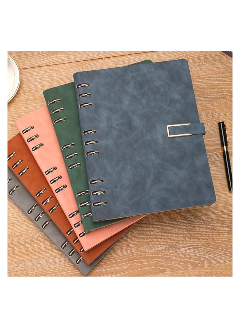 Generic 6-Ring PU Leather Notebook Binder, Classic Hardbound with Metal Buckle, 100 Sheets (200 Pages) of 100 GSM Lined Paper, Stylish Design, Perfect for Gifts, Office, and School Supplies.  - Image 3