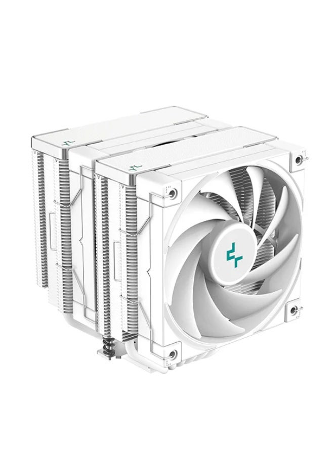 DEEPCOOL AK620 WH High-Performance CPU Cooler – Dual-Tower Heatsink with Six Copper Heat Pipes, Dense Fin Array & Dual 120mm FDB Fans for Maximum Cooling Efficiency & Silent Operation - Image 1