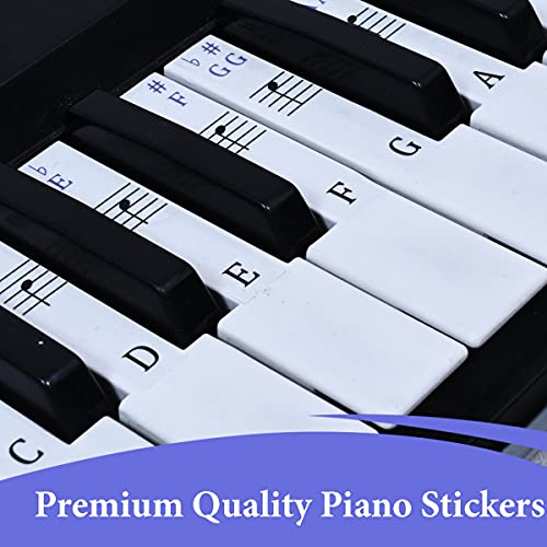 Palap Piano/Keyboard Stickers For Beginners For 49, 61, 76, 88 Key (Piano Stickers) Purple - Image 5