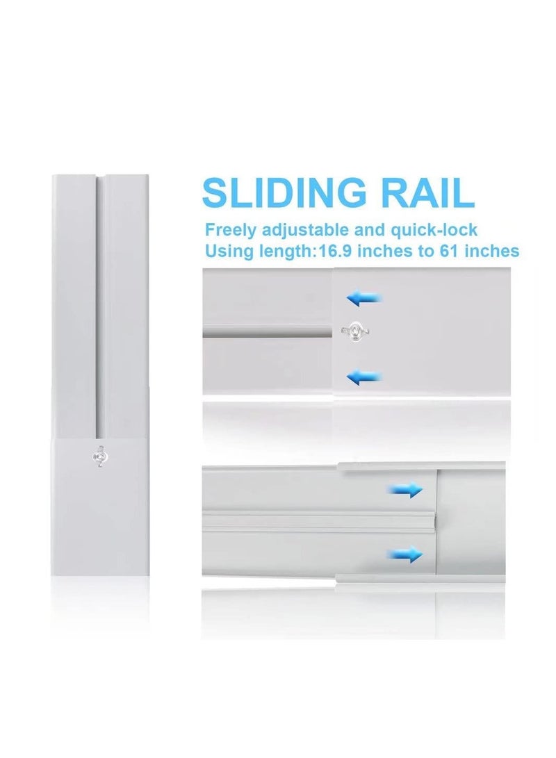 Universal Portable Air Conditioner Window Kit with 2 3m Seals, 5.1" Exhaust Hose, Mobile AC Ventilation Damper for Easy Installation and Efficient Cooling. - Image 4