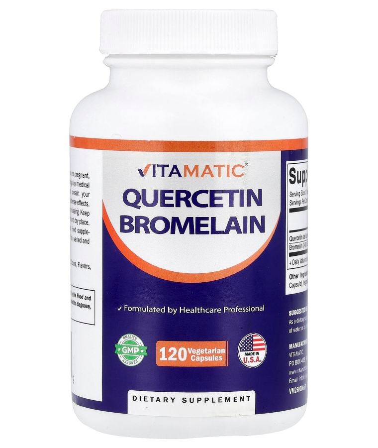Vitamatic Quercetin Bromelain 120 Vegetarian Capsules