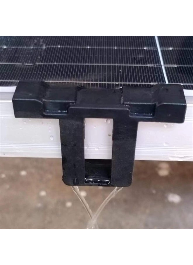 HOUSON 10Pcs Solar Panel Drainage Clips Roof Solar Panel Frame Cleaning Clips Photovoltaic Panel Water Guide & Mud Clamp Auto Remove Stagnant Water (30mm)  - Image 4