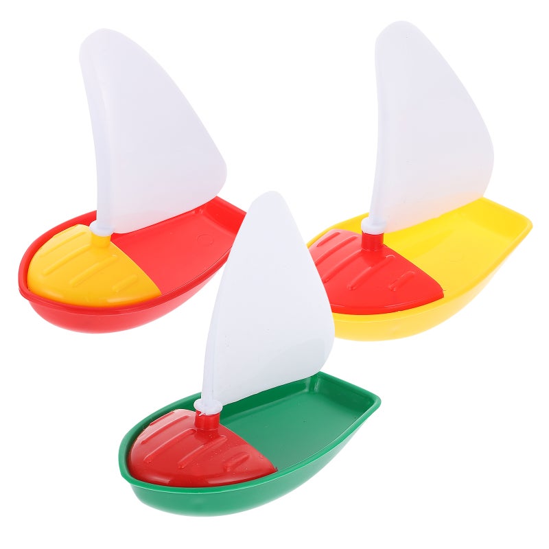 1 Set Mini Sailing Boat Toys Kids Bath Toys for Children Kids Floating Sailboat Random Color - Image 3