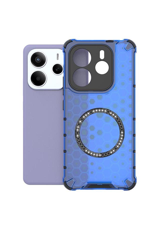 S-TOP Case For Redmi Note 14 5G Honeycomb Magnetic Ring Shockproof Phone Case - Image 1