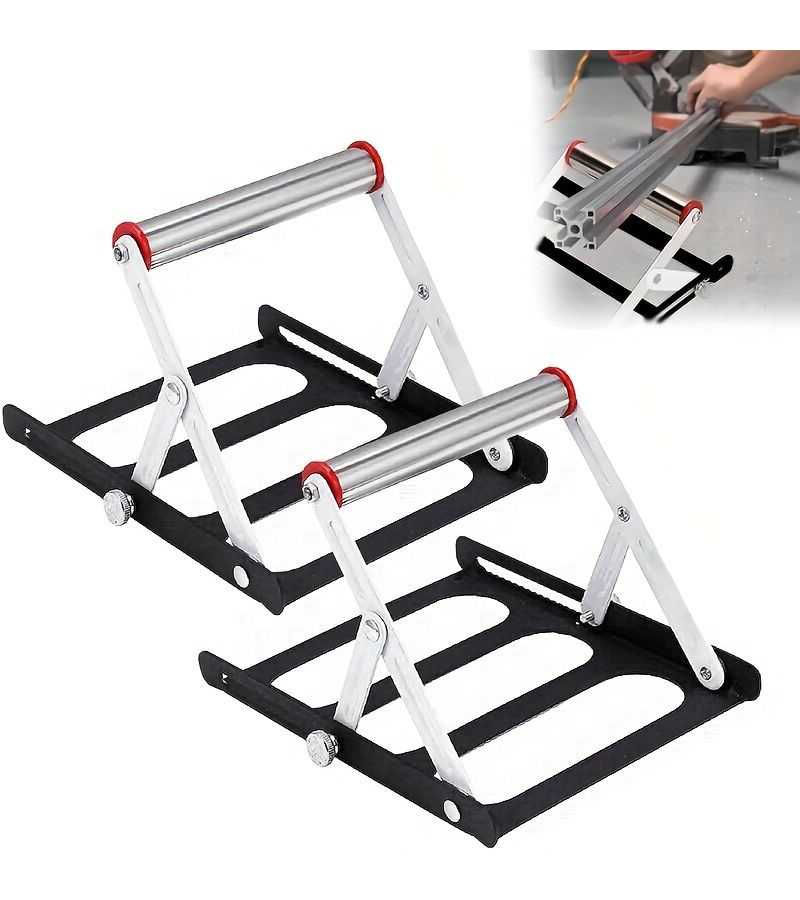 2 Pcs Heavy Duty Adjustable Foldable Metal Cutting Support Frame Stand For Table Saw DIY Workbench Clamp System Woodworking Carpentry - Image 1