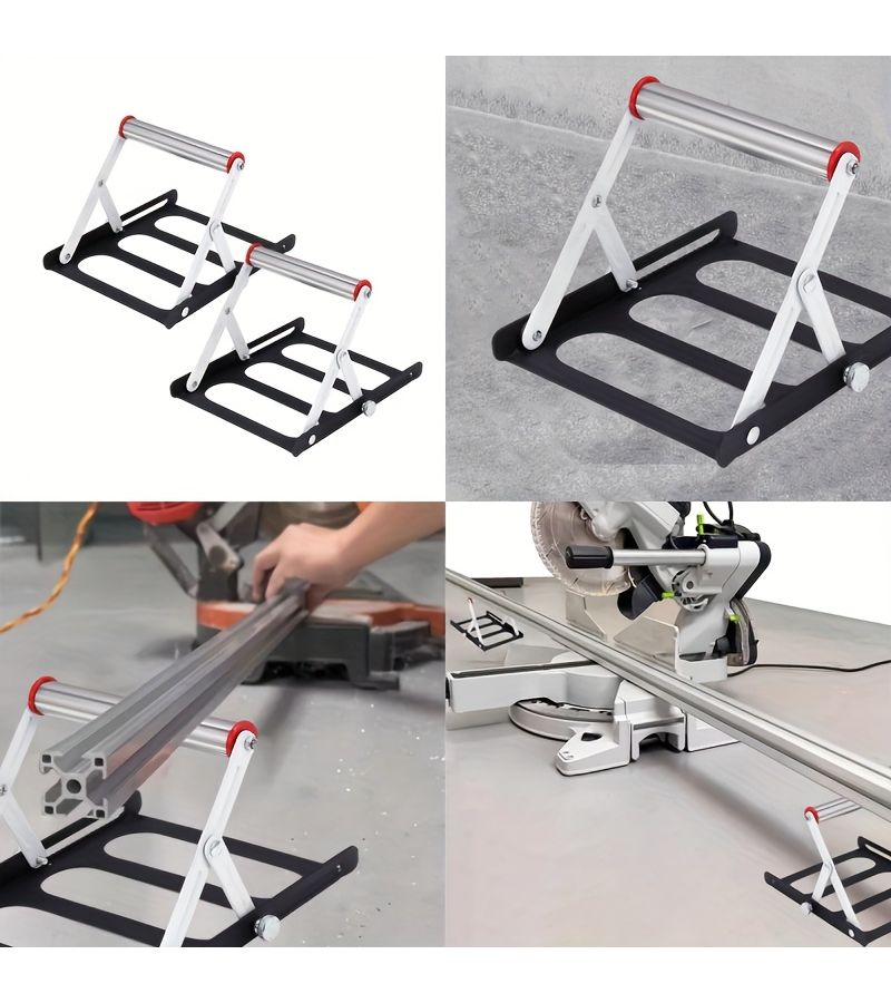 2 Pcs Heavy Duty Adjustable Foldable Metal Cutting Support Frame Stand For Table Saw DIY Workbench Clamp System Woodworking Carpentry - Image 4