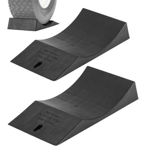 GICOOL 2-Pack Tire Saver Ramp for 13-17" Tire and Wheel, Flat-Free & Tubeless Tire Protector to Prevent Flat Spots Caused by Long Storage Parking for Riding Lawn Mower Garden Tractor - Image 1