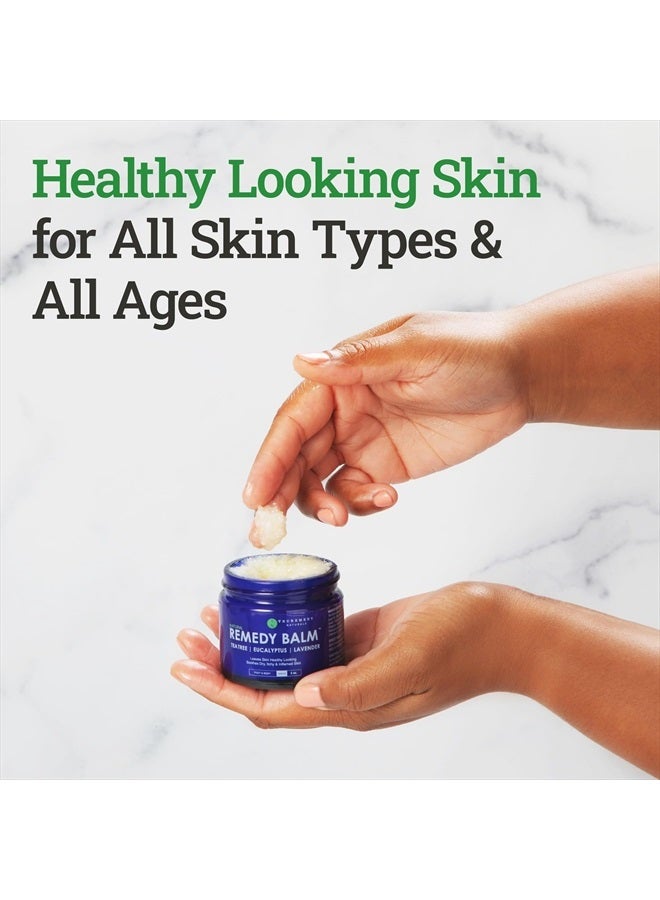 Truremedy Naturals Remedy Balm with Tea Tree Oil - Soothing Itch Relief Ointment for Rash & Itchy Skin - Moisturizing Cream for Dry Skin - 100% Natural Foot & Body Balm - Lavender & Eucalyptus, 2oz - Image 3