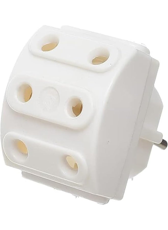 5-Way 2 Pin Multi-Plug Socket White For Safe And Easy Operation Electrical Accessories For Domestic And Commercial Use  - Image 4