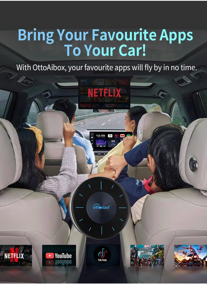 Ottocast - OTTOCAST PICASOU 3 8G+128G CarPlay AI TV Box to Wireless Android Auto Car Play Android 12 for Toyota Kia Hyundai VW Car Accessories - Image 1