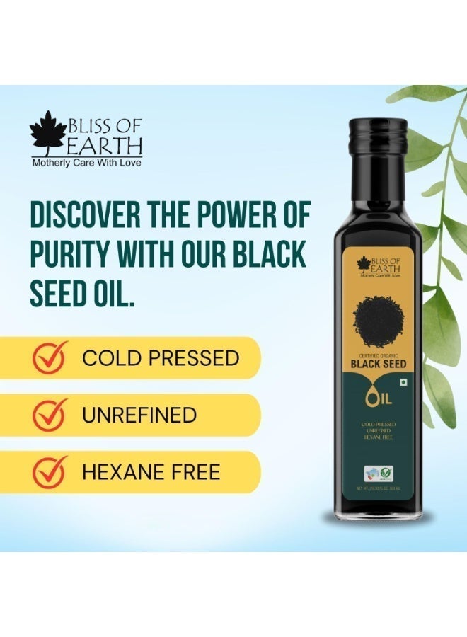 Bliss of Earth Black Seed Oil 3X500ml, Cold Pressed & Hexane Free, 100% Pure & Natural Nigella Oil - Image 5