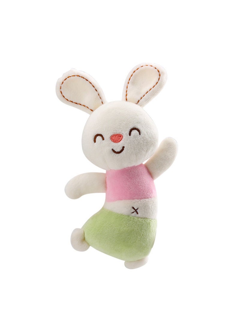 Baby Dancing Rattle Doll Toy 0-1 Years Old Bb Stick Educational Soothing Doll Baby Plush Toy (Rabbit) - Image 1
