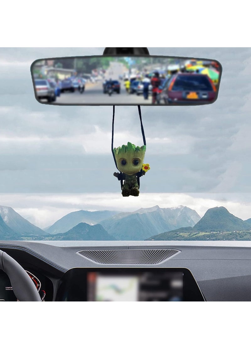 Car Accessories Hanging Charm Car Mirror Hanging Decoration Small Tree Rear View Mirror Pendant Men Women Accessories Car Interior - Image 2