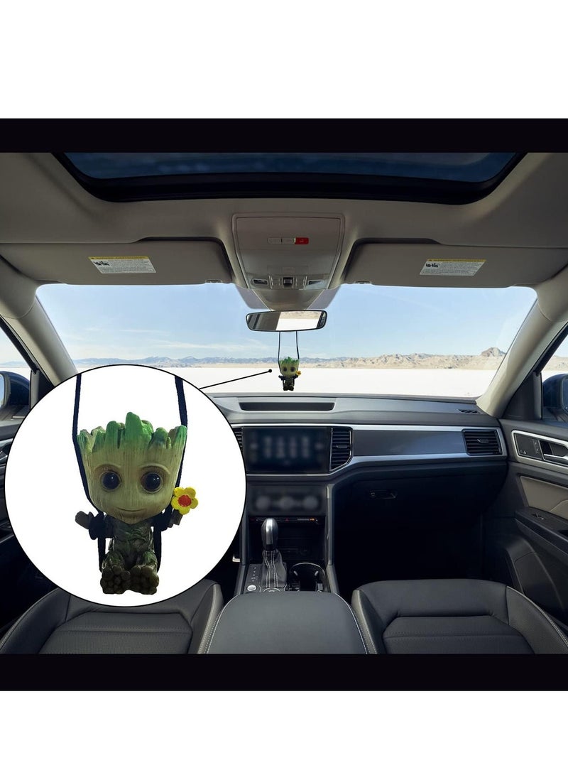 Car Accessories Hanging Charm Car Mirror Hanging Decoration Small Tree Rear View Mirror Pendant Men Women Accessories Car Interior - Image 3