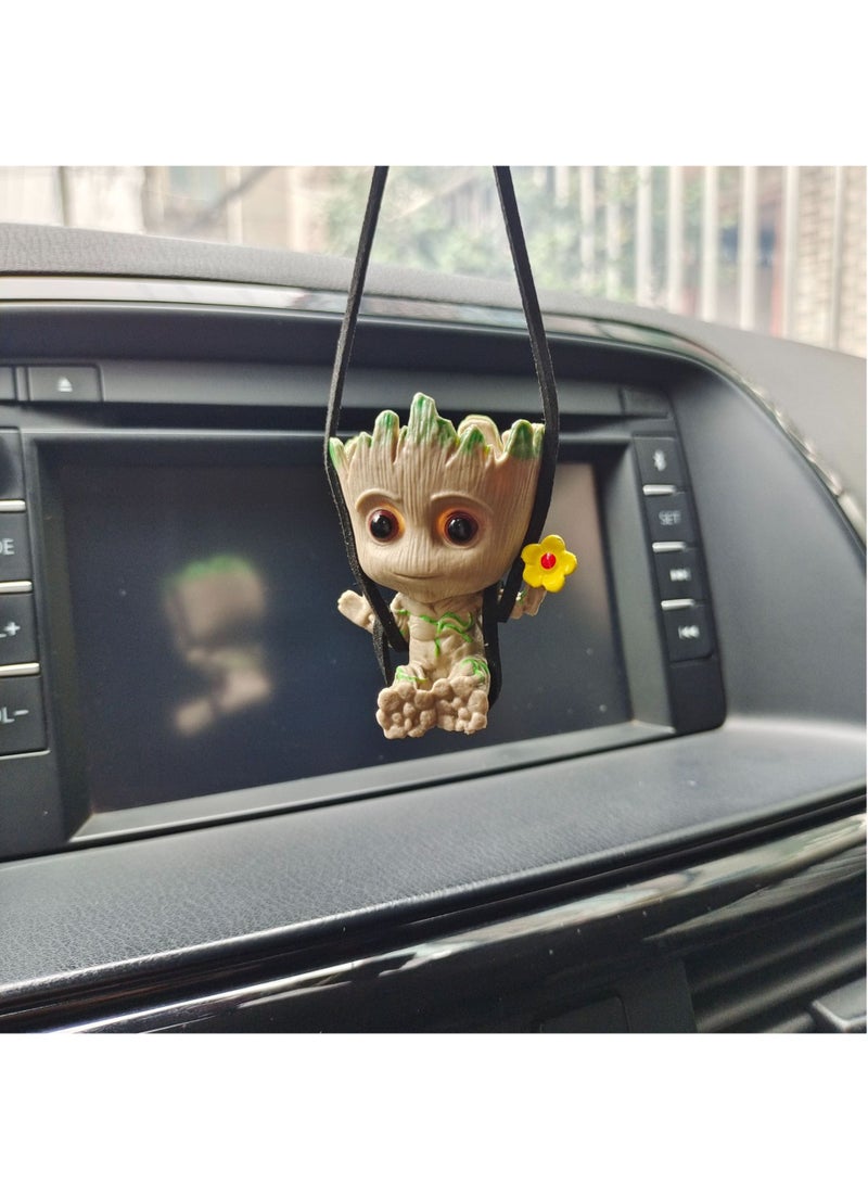 Car Accessories Hanging Charm Car Mirror Hanging Decoration Small Tree Rear View Mirror Pendant Men Women Accessories Car Interior - Image 1