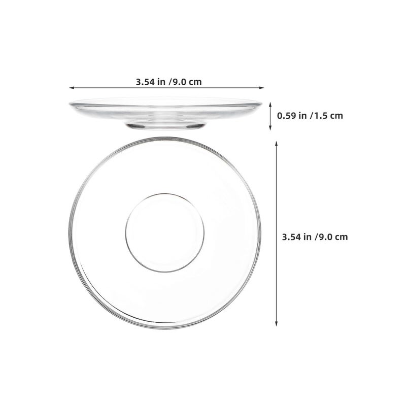 8pcs Round Glass Tea Saucers 9x9cm Snack Plates Cup Coasters Dessert Serving Tray - Image 3