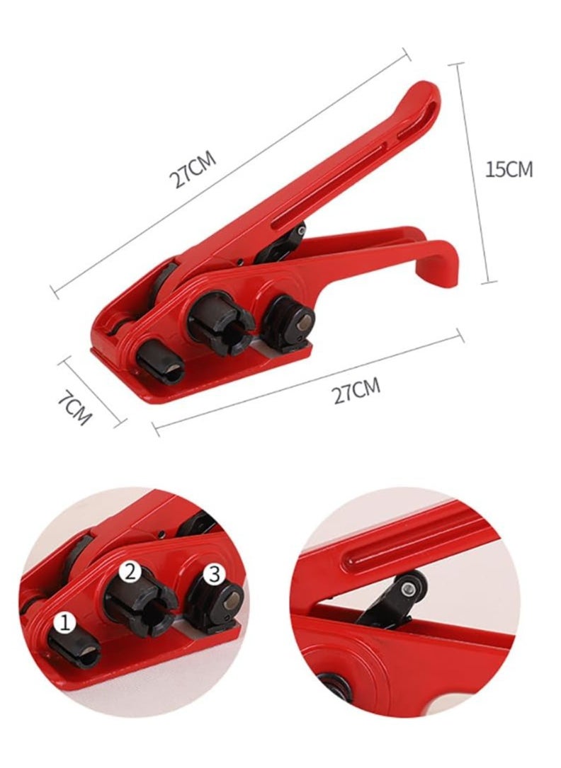Rubik - PET Strapping Tool Full Starter Kit Heavy Duty Manual Pallet Banding for Packaging (Set Includes Tensioner Sealer Strap Roll Metal Seals) - Image 1